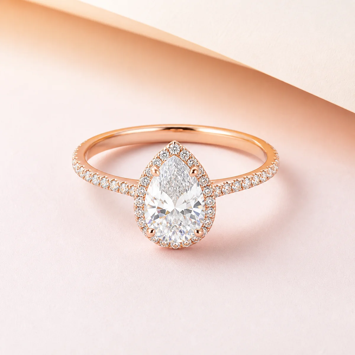 Elara Pear-Cut Moissanite Ring