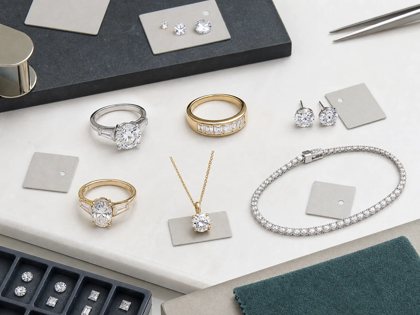 Jewelry sample assortment for brand development