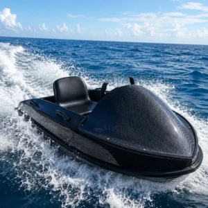 Veltide KB01 mini electric jet boat riding on open water